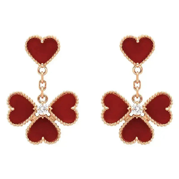 <ORIELL>SWEET CLOVER CARNELIAN EARRINGS
