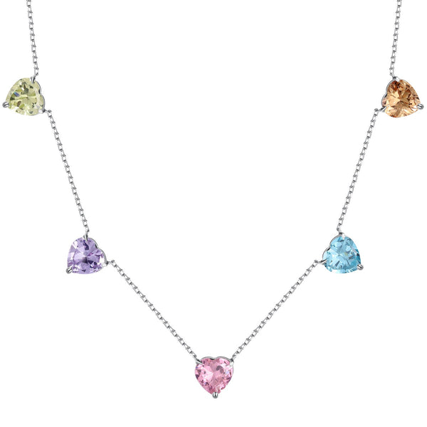 <oriell>キラキラ輝くカラフルなハートカットネックレス</oriell>