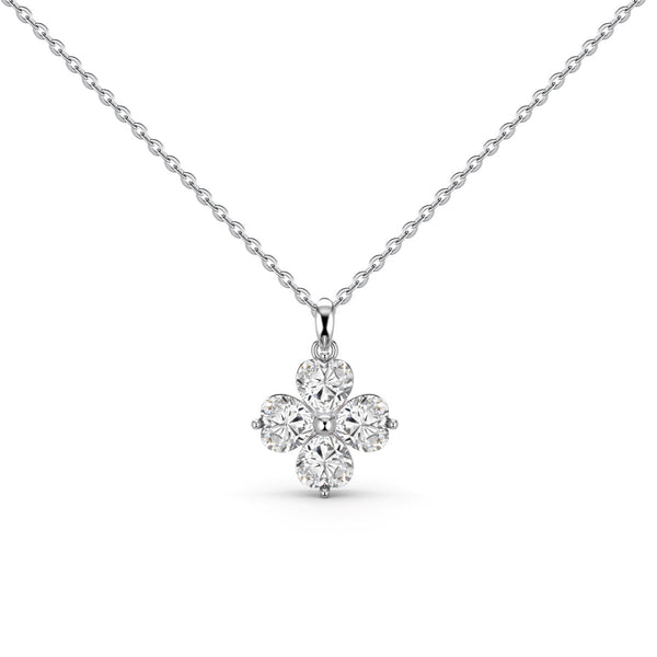 <ORIELL>Heart-Shaped Four-Leaf Clover Bead Necklace