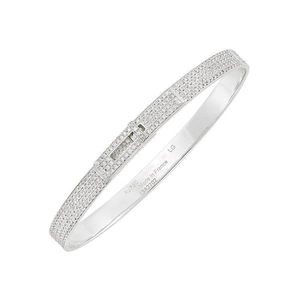 <ORIELL>HM KELLY BRACELET IN SILVER AND FULL PAVE DIAMOND