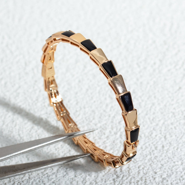 <ORIELL>SERPENTI BRACELET PINK GOLD ONYX