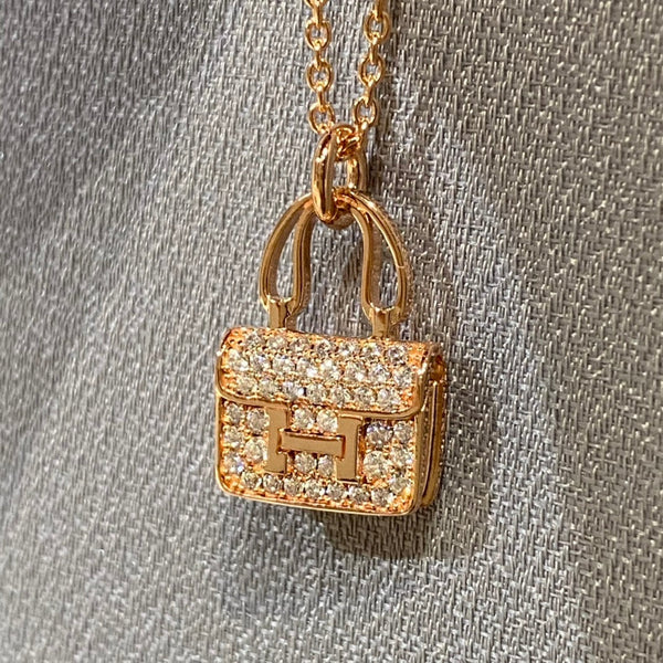 <ORIELL>CONSTANCE PEDANT DIAMOND NECKLACE