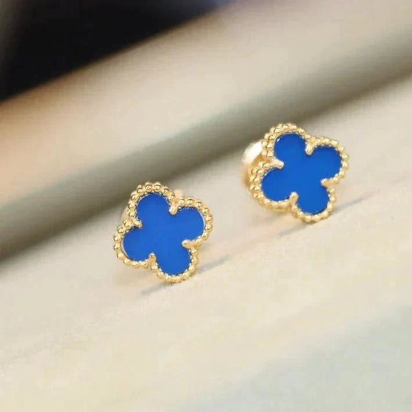 <ORIELL>CLOVER MINI 9.5MM TURQUOISE EARRINGS