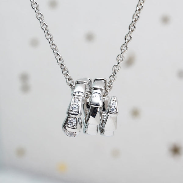 <ORIELL>SERPENTI SILVER NECKLACE DIAMOND