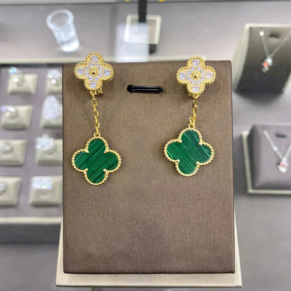 <ORIELL>CLOVER  2 MOTIFS  DIAMOND  EARRINGS (MULTIPLE CHOICESç´