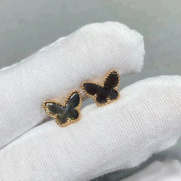 <ORIELL>BUTTERFLY DARK MOP  EARRINGS