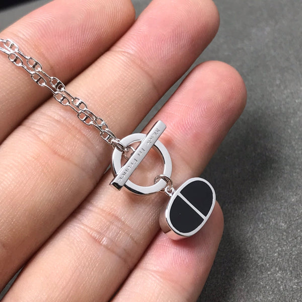 <ORIELL>CHAINE VERSO BLACK CERAMIC  NECKLACE