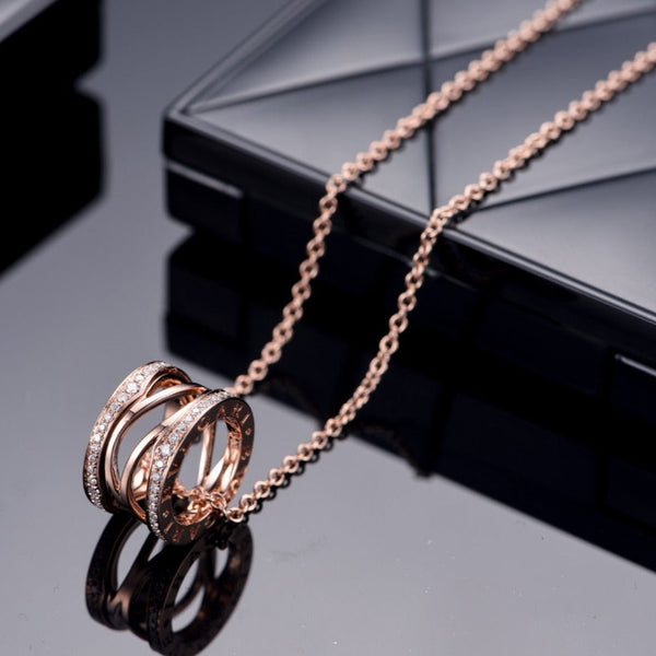 <ORIELL>ZERO 1 PINK GOLD DIAMOND OPEN NECKLACE