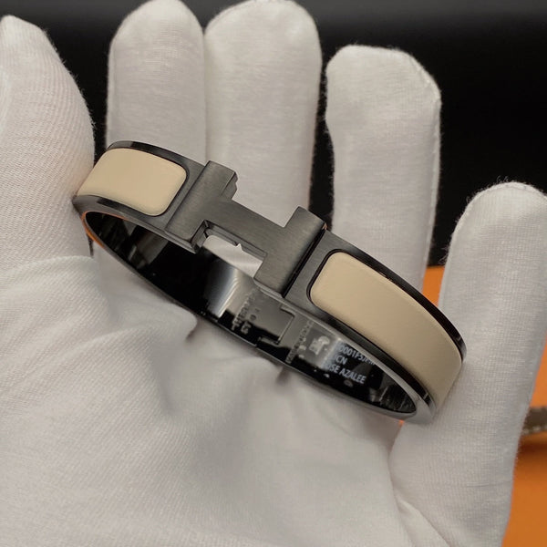 <ORIELL>H BRACELET 12MM BLACK BEIGE CERAMIC