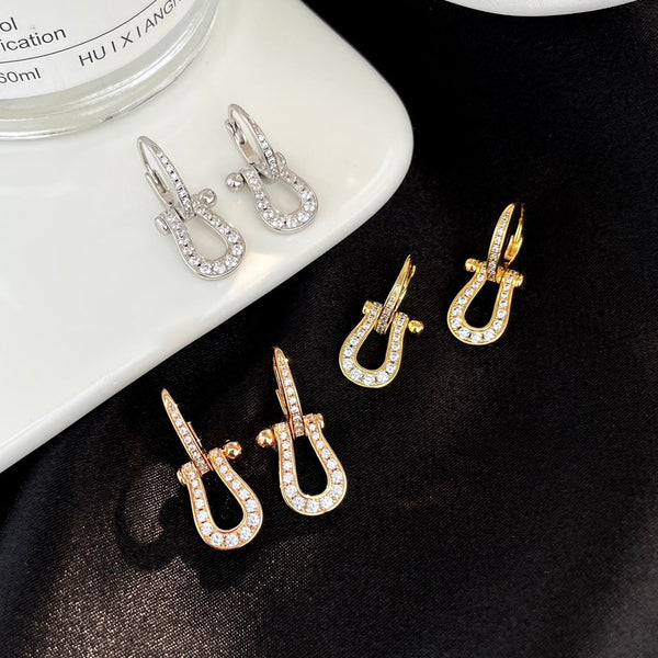 <ORIELL>FORCE 10 FULL DIAMOND DROP EARRINGS MEDIUM MODEL