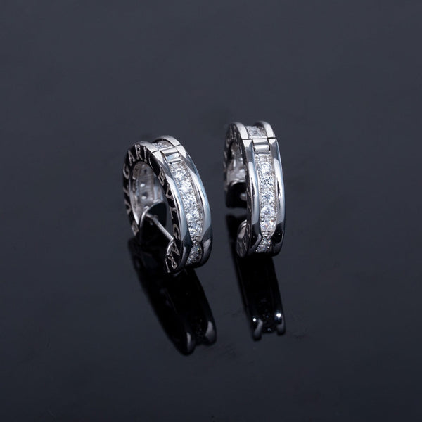 <ORIELL>ZERO 1 MINI SILVER DIAMOND EARRINGS