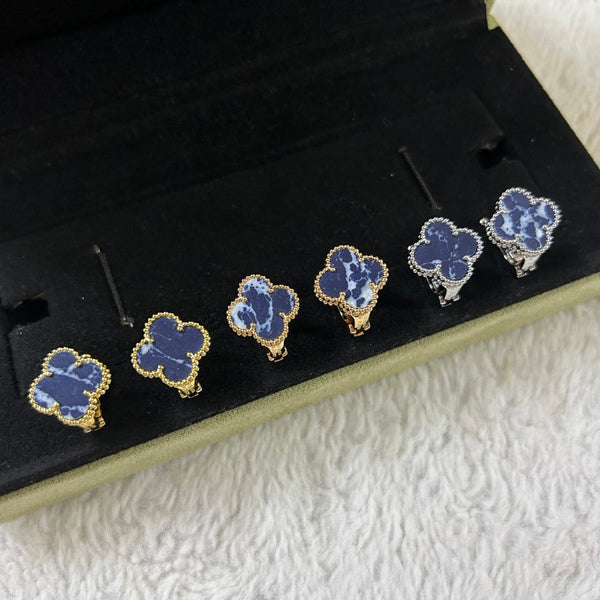 <ORIELL>CLOVER PIETERSITE MEDIUM STUD EARRINGS