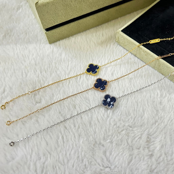 <ORIELL>CLOVER 1 MOTIF PIETERSITE BRACELET