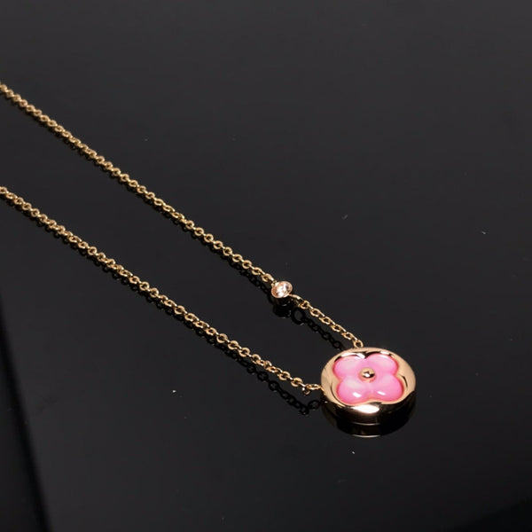 <oriell> FARBE BLÜTE ROSA MOP SONNE GOLD HALSKETTE</oriell>