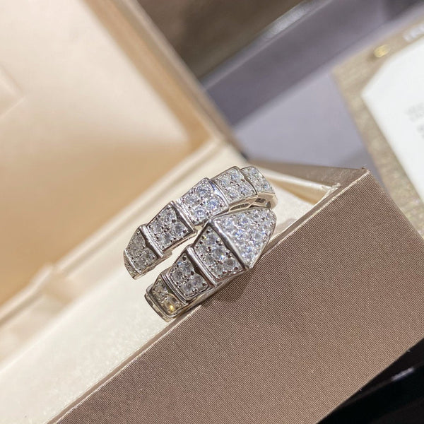 <ORIELL>SERPENTI RING SILVER DIAMOND PAVED