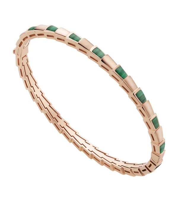 <ORIELL>SERPENTI BRACELET PINK GOLD MALACHITE