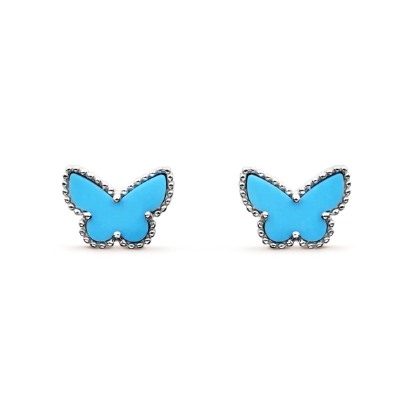 <ORIELL>BUTTERFLY TURQUOISE EARRINGS SILVER