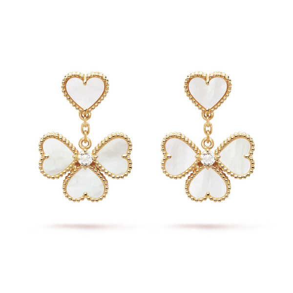 <ORIELL>CLOVER SWEET WHITE MOP EARRINGS