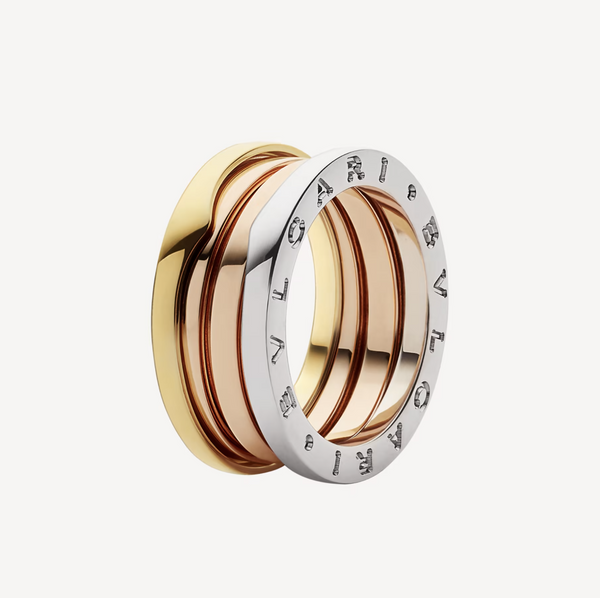 <ORIELL>ZERO 1 THREE-BAND ROSE WHITE AND YELLOW RING