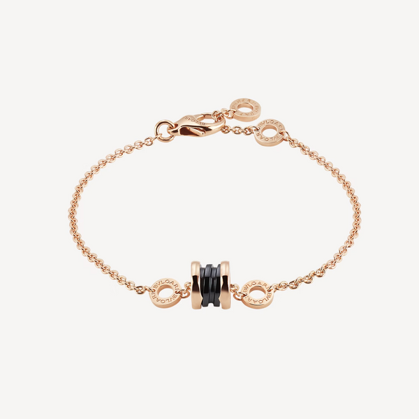 <ORIELL>ZERO 1 SOFT PINK GOLD AND BLACK CERAMIC BRACELET