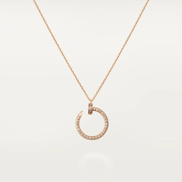 <ORIELL>JUSTE NECKLACE PINK GOLD DIAMONDS