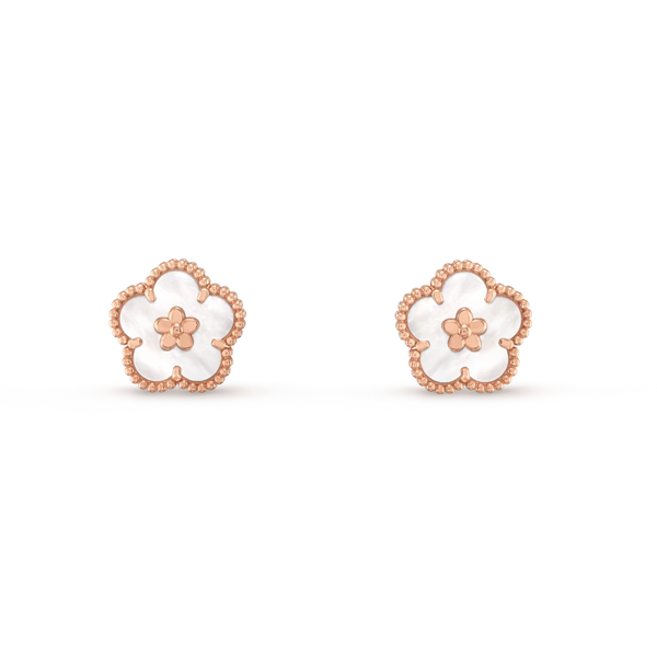 <ORIELL>LUCKY PINK GOLD WHITE MOP EARRINGS