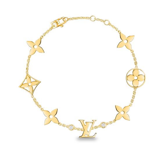 <ORIELL>STAR AND SUN 7 MOTIFS GOLD BRACELET