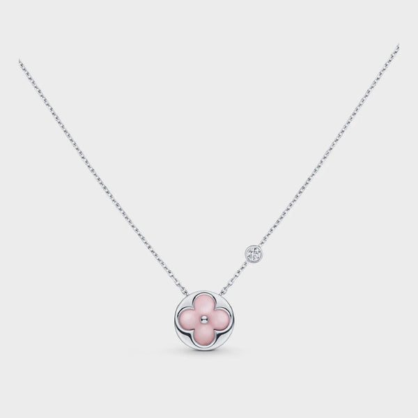 <ORIELL>SUN MOTIF PINK MOP SILVER BRACELET