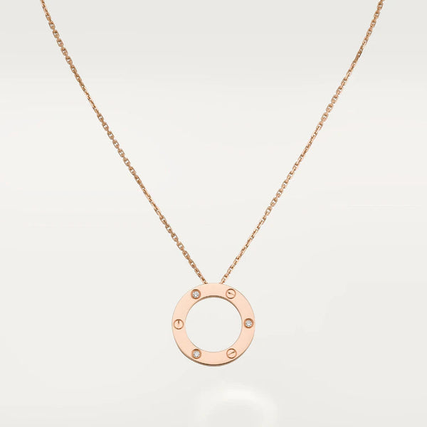 <ORIELL>LOVE NECKLACE 16MM 3 DIAMONDS