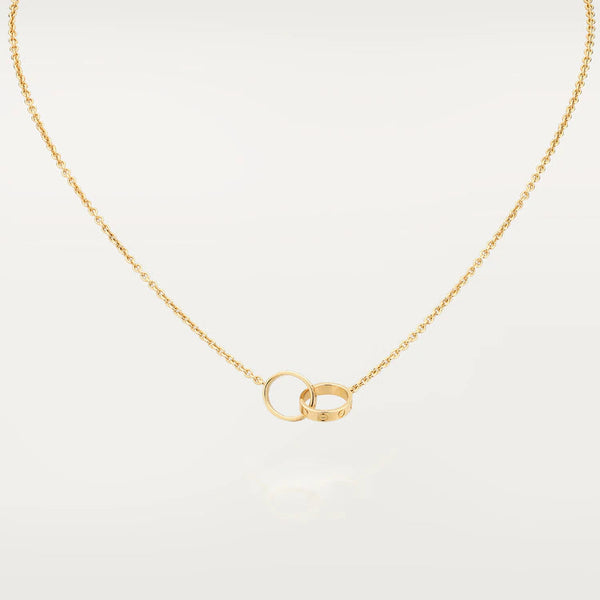 <ORIELL>LOVE NECKLACE DOUBLE RING GOLD