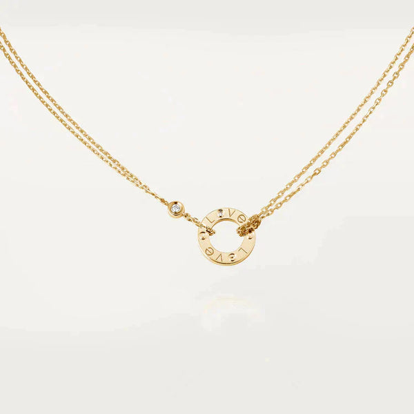 <ORIELL>LOVE NECKLACE 16MM 2 DIAMONDS