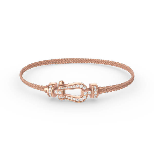 <ORIELL>FORCE SMALL HORSESHOE  DIAMOND CHAIN ROPE BRACELET