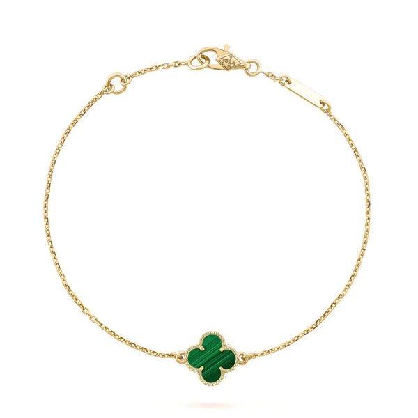 <ORIELL>CLOVER BRACELET MALACHITE 1 MOTIF