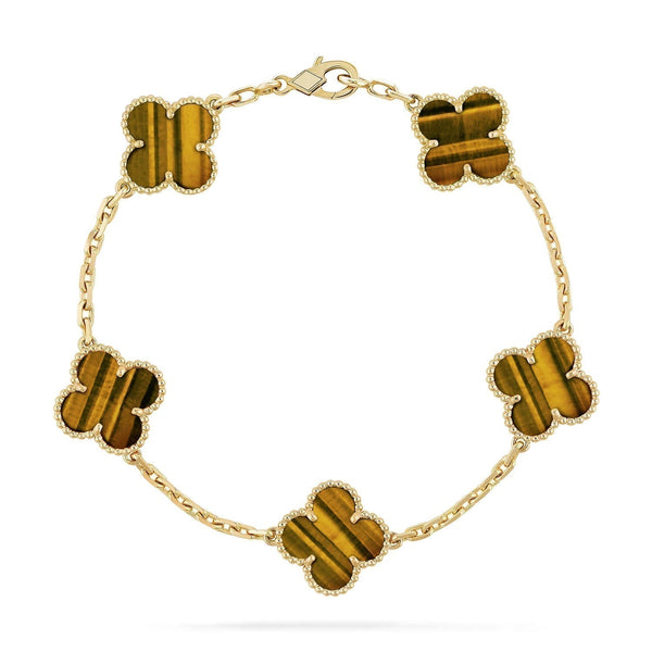 <oriell> KLEEBLATT 5 MOTIVE TIGERAUGE ARMBAND </oriell>