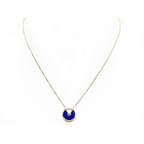 <ORIELL>AMULETTE ROSE GOLD AGATE NECKLACE