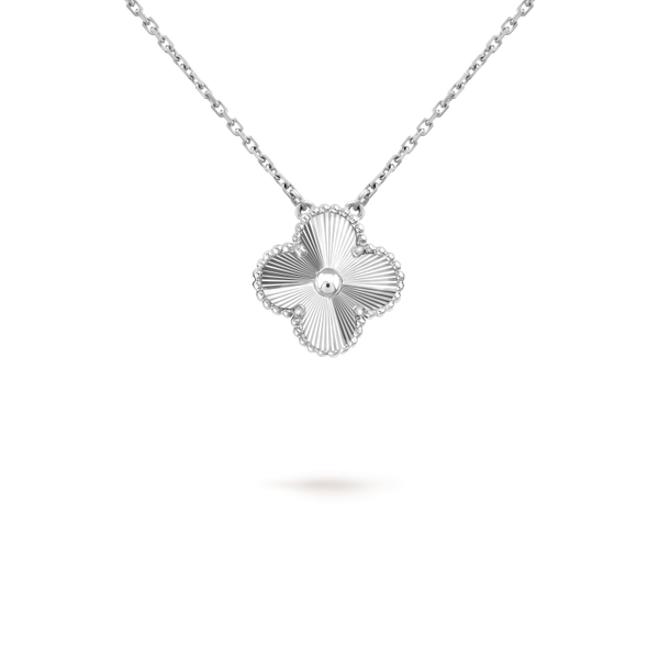 <ORIELL>CLOVER 15MM LASER NECKLACE SILVER
