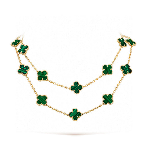 <ORIELL>CLOVER 20 MOTIFS MALACHITE GOLD