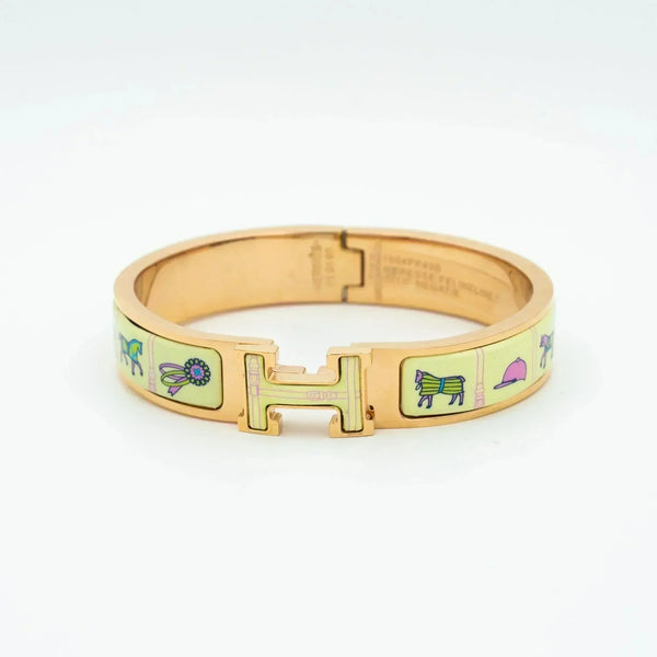 <ORIELL>H PINK GOLD BRACELET CREAM CERAMIC