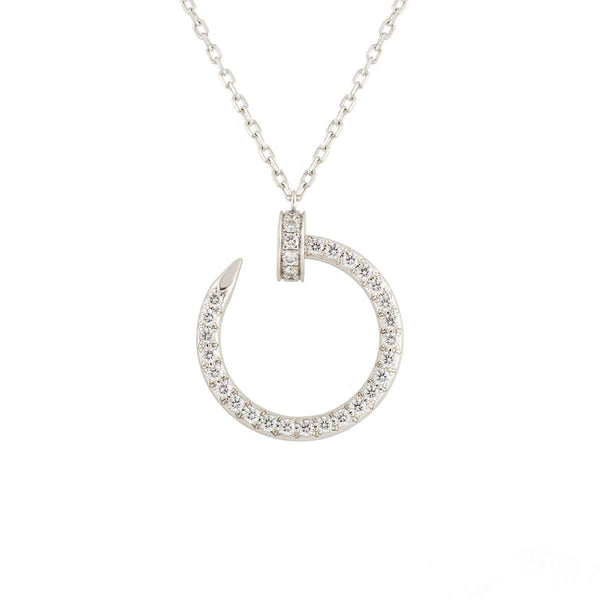 <ORIELL>JUSTE NECKLACE SILVER DIAMONDS