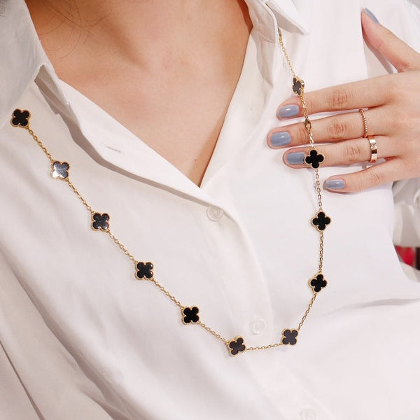 <ORIELL>CLOVER 20 MOTIFS ONYX ROSE GOLD
