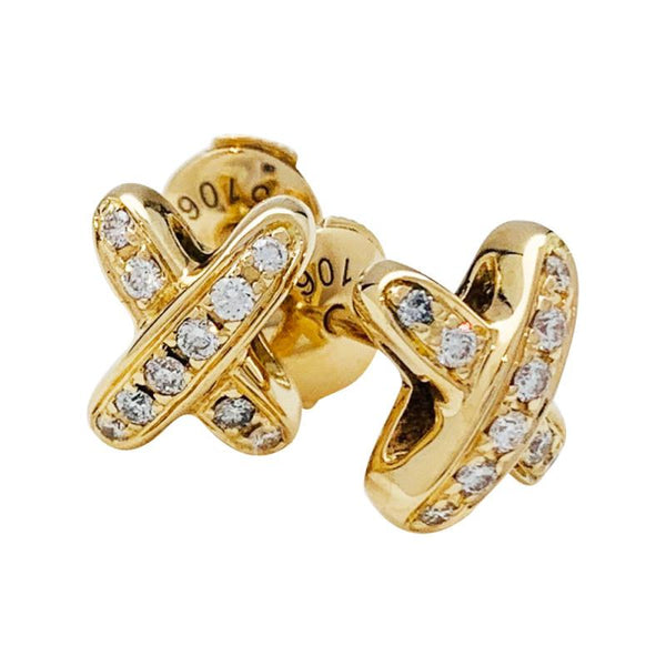 <ORIELL>JEUX DE GOLD DIAMOND EARRINGS