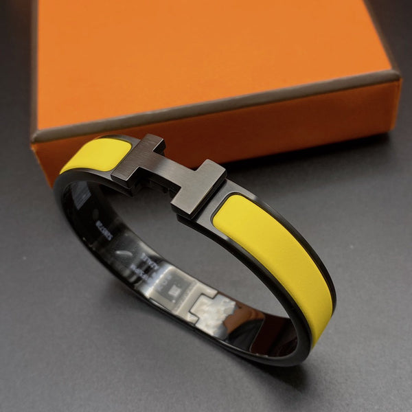 <ORIELL>CLIC HM SO BLACK YELLOW BRACELET