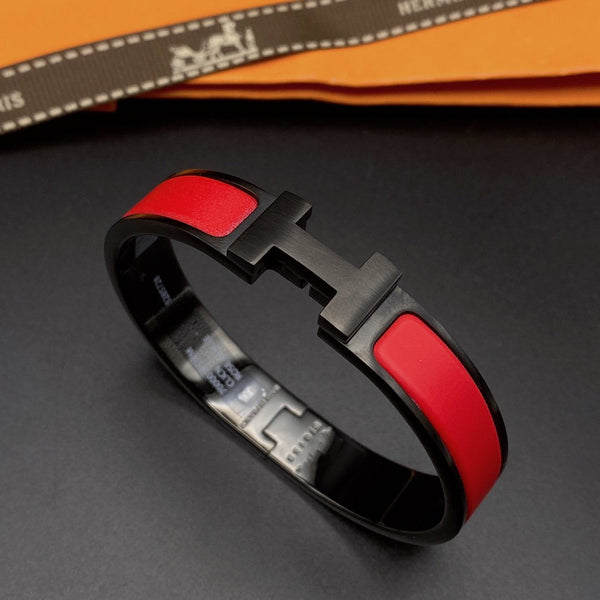 <ORIELL>CLIC HM SO BLACK RED BRACELET