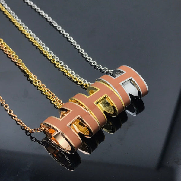 <ORIELL>H NECKLACE BROWN