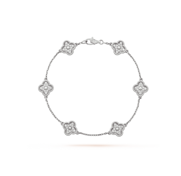 <ORIELL>CLOVER 6 MOTIF DIAMOND BRACELET