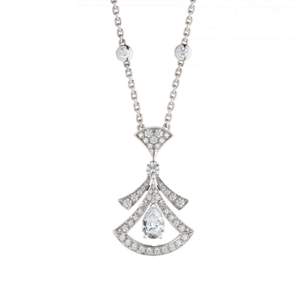 <ORIELL>DREAM NECKLACE WHITE DIAMOND SILVER