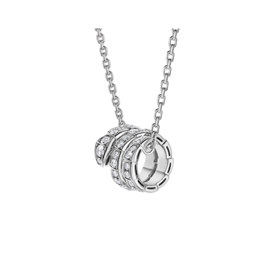 <ORIELL>SERPENTI  NECKLACE DOUBLE RING DIAMOND