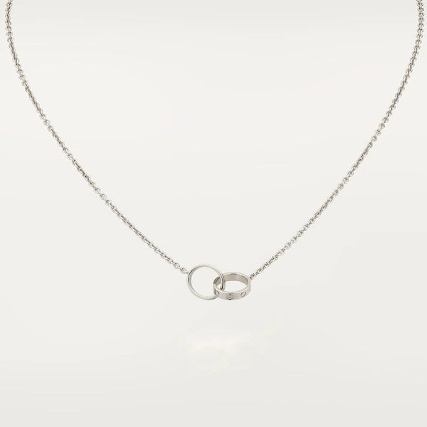 <ORIELL>LOVE NECKLACE PINK GOLD AND SILVER