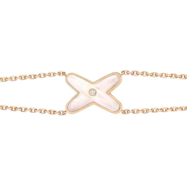<ORIELL>JEUX BRACELET WHITE MOP ROSE GOLD 1 DIAMOND