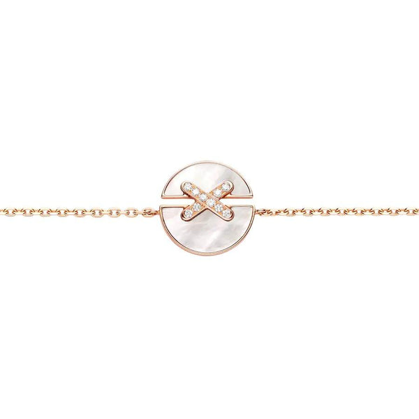 <ORIELL>JEUX DE BRACELET MOP PINK GOLD DIAMONDS